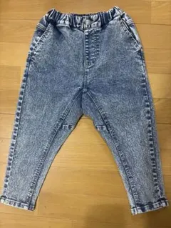 ★新品★110 ブランシェス ガーデナーテーパードデニムパンツ ジーパン