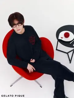 新品ジェラピケオム メンズ ジョエルロブション スムーズィーシルクロングパンツL