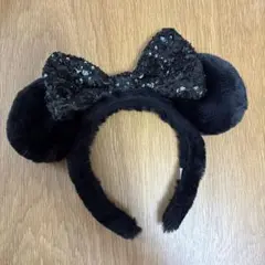 ミニーマウス　カチューシャ スパンコールリボン