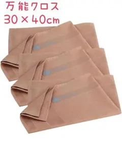 万能クロス 3枚セット 30×40 マイクロファイバー布巾 ラテ