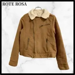 ローテローザ ROTE ROSA ムートンジャケット 裏地ボア ライダース風 M