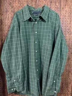 TOMMY HILFIGER グリーン チェック柄 シャツ XXL