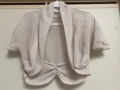 【売り尽くしセール】ベージュ シフォン ボレロ