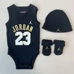 JORDAN ブラックロンパースセット 6-12M（68〜80cm） NIKE