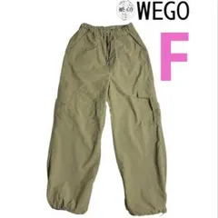 WEGO カーゴパンツ カーキ　イージーパンツ　アウトドア　ナイロンフリーサイズ