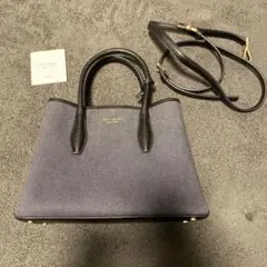 kate spade 黒 ハンドバッグ　デニム　ケイトスペード