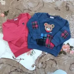 ミキハウス　ダブルビー　ホットビスケッツ　カットソー　トレーナー　ロンＴ　長袖