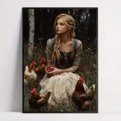 北欧ポスター　インテリア　アート　モダン　ミッドセンチュリー　リビング　鳥　A3