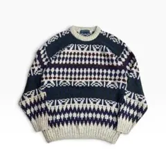 USA古着 90年代 VINTAGE アメリカ製 ヴィンテージ ジャガードニット