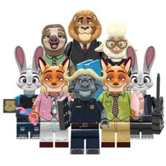 ズートピア レゴ互換8体セット　ミニフィグ　ブロック