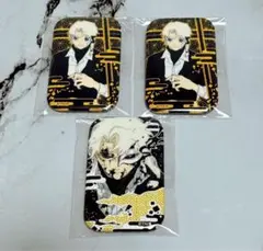 カグラバチ　蒔絵風スクエア缶バッジ　漣伯理　3点