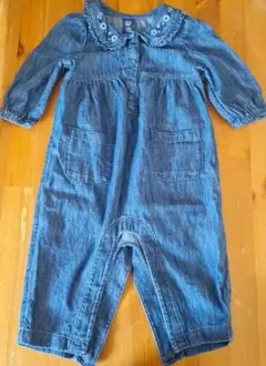BabyGAP　デニムロンパース フリル付き襟
