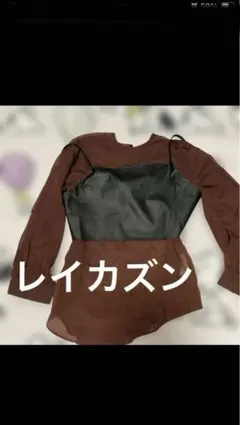 ⑥レイカズンブラウン 長袖チュニック サイズFのサムネイル