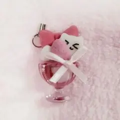♡ねこぱふぇ♡ハンドメイド キーホルダー パフェ 量産型 平成女児 ねこ 粘土