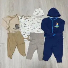 3m6m 60〜70cmセットアップ　3着まとめ売り　男の子 カーターズ　H&M