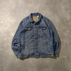 LEVISリーバイスデニムジャケットGジャンジージャン企業ロゴ刺繍L古着雰囲気系