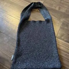JEANASIS ジーナシス　ニットハンドバッグ　エコバッグ ラメのサムネイル