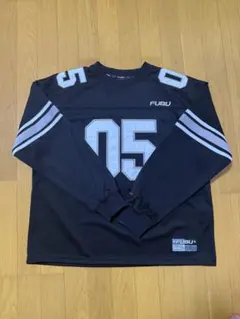90s【激レア 新品】FUBU/フブ・ゲームシャツ セットアップ L 水色 B系