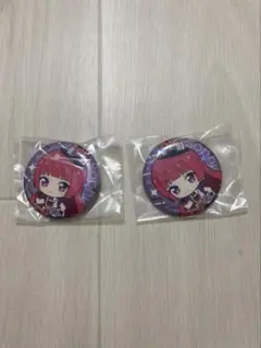 アイカツプリパラ　THE MOVIE あそーと 缶バッジ2個　そふぃ　ガチャ