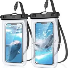 防水ケース　アウトドア　海　プール　スマホ入れ　スマホ保護　２点セット