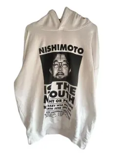 ニシモトイズザマウス　パーカー ホワイト