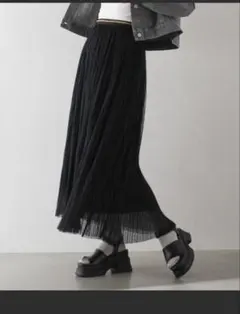 チュールスカート ロングスカート