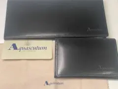 【新品未使用】Aquascutum レザー 長財布&カードケース　2点セットのサムネイル