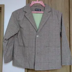 チェック柄ブレザーとパンツセット