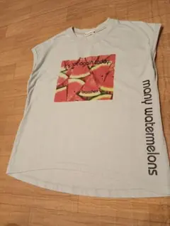 美品　branshes スイカプリント Tシャツ　重ね着　ベスト