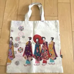 和柄 舞妓さん トートバッグ