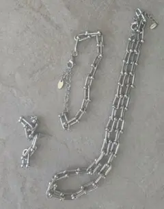 【アレルギー対応】KIKIYA ピアス+ネックレス+ブレスレット 3点セット