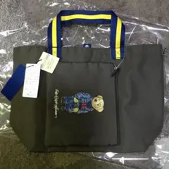 新品ラルフローレン ポロベア エコバッグ　トートバッグ ポーチ付きダークブラウン