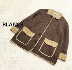 美品　ブランス　ウールジャケット　コート　刺繍　飾りポケット　ステッチ　秋冬