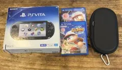PSVita 2000 本体 ブラック　パワプロソフト2本　ケース　おまけ多数