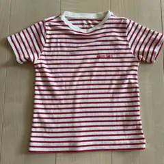 mont-bell 赤白ストライプ Tシャツ 100