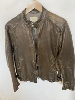 ユナイテッドアローズ/メンズライダースジャケット、羊革ラムレザー/サイズM