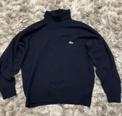 LACOSTE タートルネック ニット ネイビー サイズ4のサムネイル