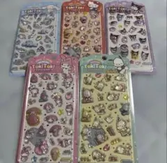 韓国 サンリオ TOK!TOK! ステッカー 5枚セット 立体シール