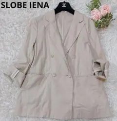 スローブイエナ リネン コットン ダブルブレスト ジャケット 2024SS
