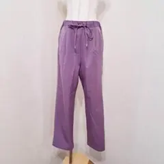 レプシィム【F】カラーパンツ　パープル系　ストレート　ウエストゴムのサムネイル