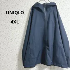 b470 ユニクロ【4XL】ウインドプルーフ 高機能 マウンテンパーカー