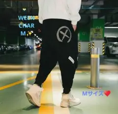 WEENCHARM✨サルエルパンツ ストライプデザインブラックMサイズ