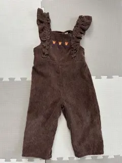 ブラウンコーデュロイオーバーオール　100