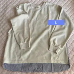 Honeys CINEMA CLUB クルーネック 異素材トレーナー Lサイズ