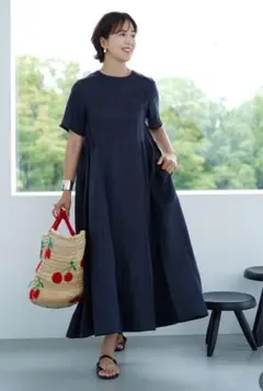 the9shop EVERYDAY DRESS Breeze linenネイビー