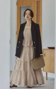 カデュネ　高山都さんコラボ 刺繍スカート　キャミソールセットアップ