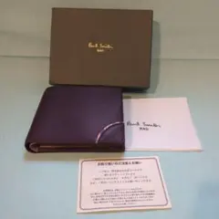 【未使用】ポールスミス 財布 マルチストライプ ワイン色
