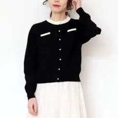 searoomlynn ハイストレッチニットカーディガン ブラック - メルカリ