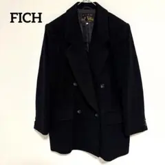 ☆美品☆ FICH カシミヤ100 ミドル丈コート ダブルボタン ブレザー風