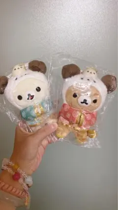 リラックマ コリラックマ　ぶらさげぬいぐるみ　2体セット　横浜神戸限定 リラックマ コリラックマ ぶらさげぬいぐるみ 2体セット 横浜神戸限定